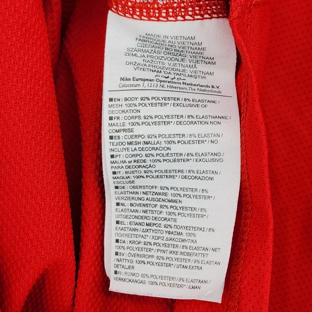 Nike Running 1/2 Zip Shirt S Mens Red Black Dri FIT Athletic Jogging Wicking